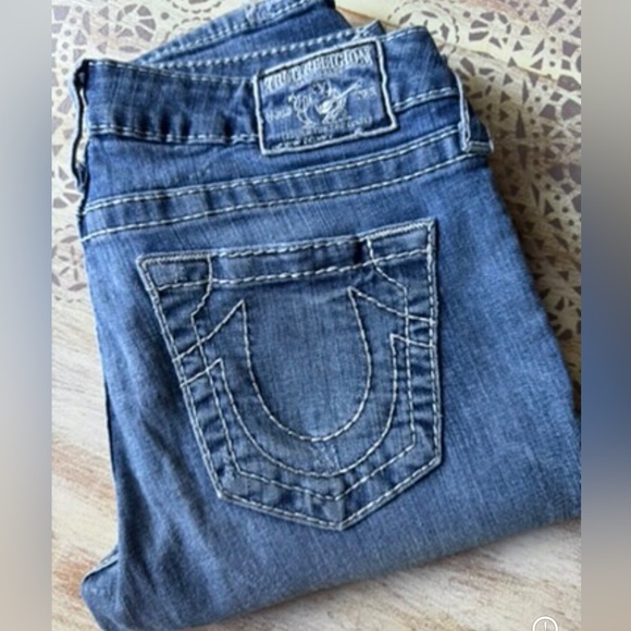 True Religion Low Rise Big T Skinny Stretch Jeans - Picture 1 of 7